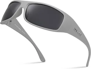 Xagger Sports Polarized Sunglasses for Men Wrap Around TR90 Frame Sun Glasses