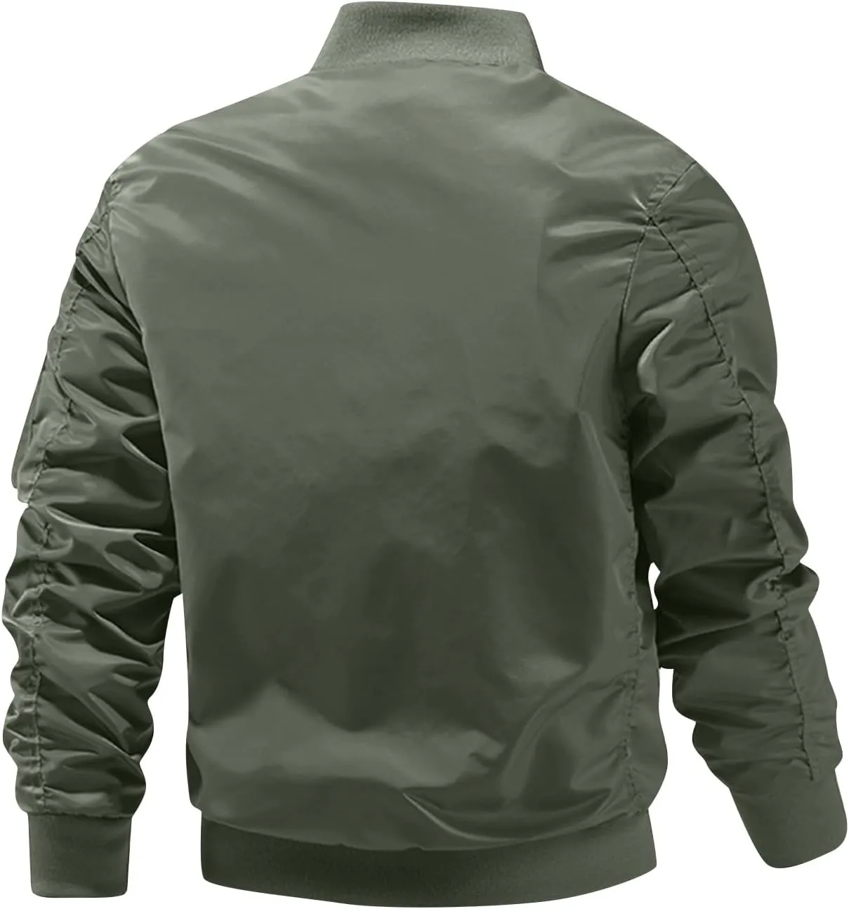 Ymosrh Men's Lightweight Jacket Jacket Casual Fall Winter Windbreaker Bomber Zip Up Coat with Pocket Jacket, XXXL-L6