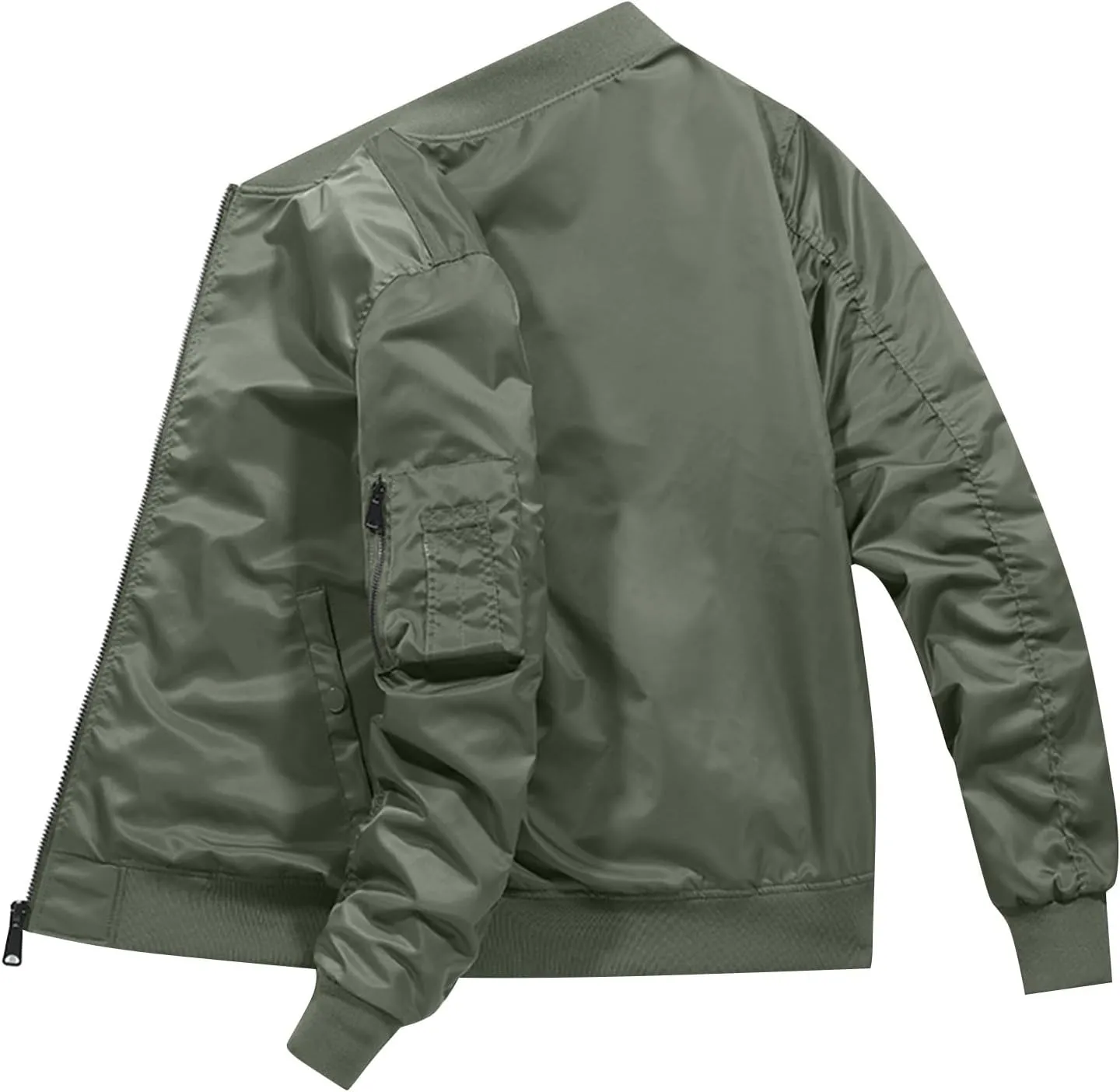 Ymosrh Men's Lightweight Jacket Jacket Casual Fall Winter Windbreaker Bomber Zip Up Coat with Pocket Jacket, XXXL-L6